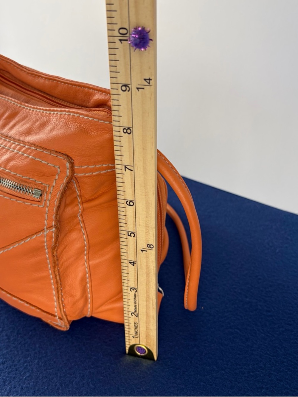 Vintage 2000s Tignanello Heritage Line vibrant Orange Y2k crossbody bag - Picture 12 of 12